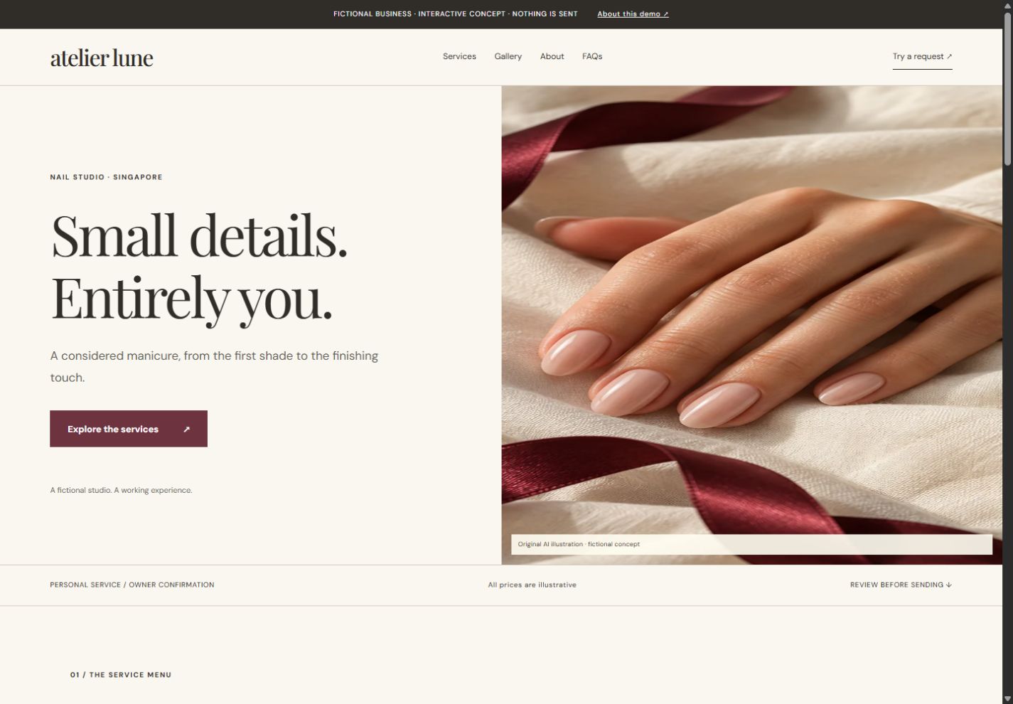 Actual Atelier Lune nail-studio concept